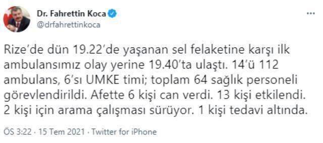 Hasarın seviyesi gün ağarınca belli oldu! Rize'deki sel felaketinde: 2 kişi oldu, 6 kişi kayıp Hasarın seviyesi gün ağarınca belli oldu! Rize'deki sel felaketinde: 2 kişi oldu, 6 kişi kayıp