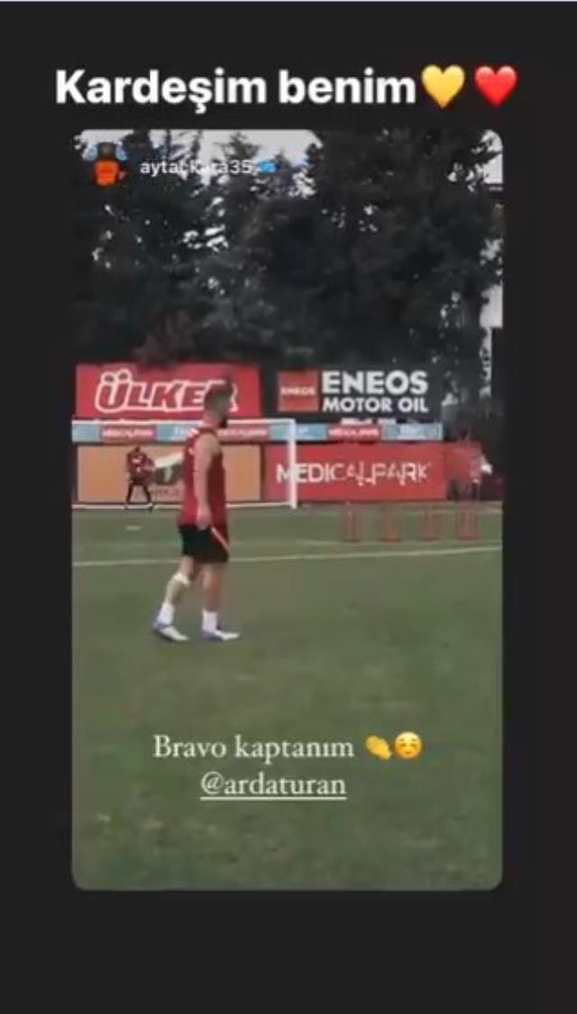 Galatasaray'ın antrenmanda attığı şık frikik golü taraftarı mest etti