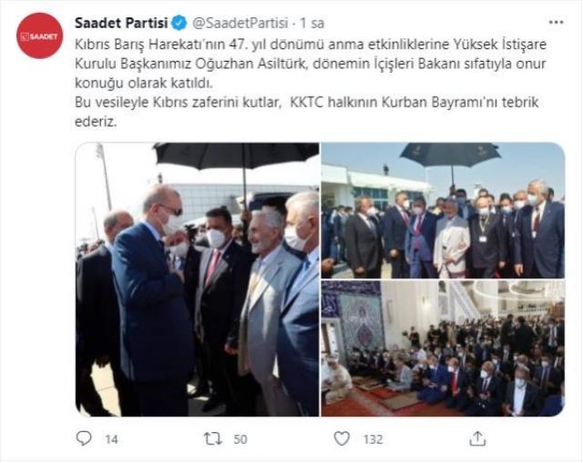 Devlet Bahçeli'nin koluna girdiği Oğuzhan Asiltürk'le ilgili Saadet Partisi'nden dikkat çeken hamle! Resmi hesaptan paylaştılar