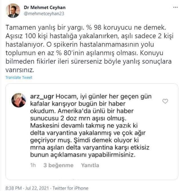 Prof. Mehmet Ceyhan yine takipçilerinden biriyle gerildi: Sayfamı tuvaletinin duvarı sandı herhalde