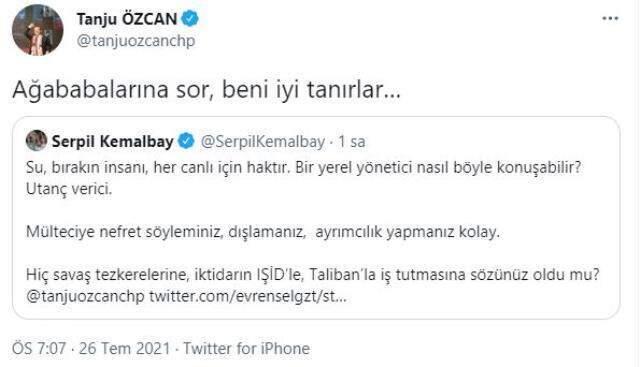 Tanju Özcan ve HDP'li Serpil Kemalbay arasındaki mülteci gerginliği: Beni ağababalarına sor