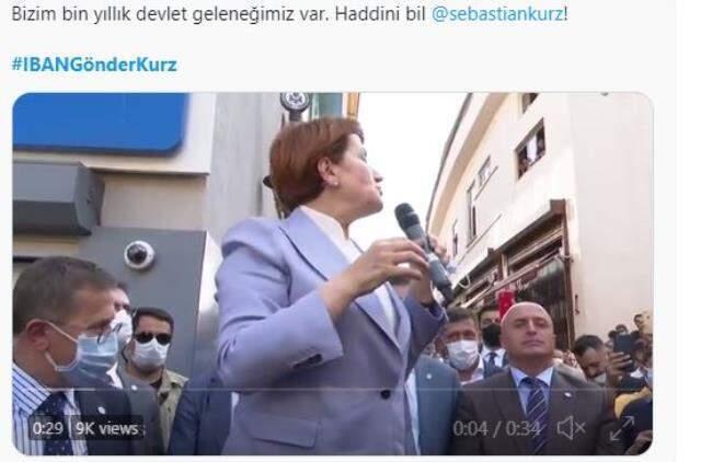 Akşener'den ırkçı lider Kurz'a mülteci yanıtı! '3 milyar euro verelim siz alın' sözleri sosyal medyada kampanyaya dönüştü