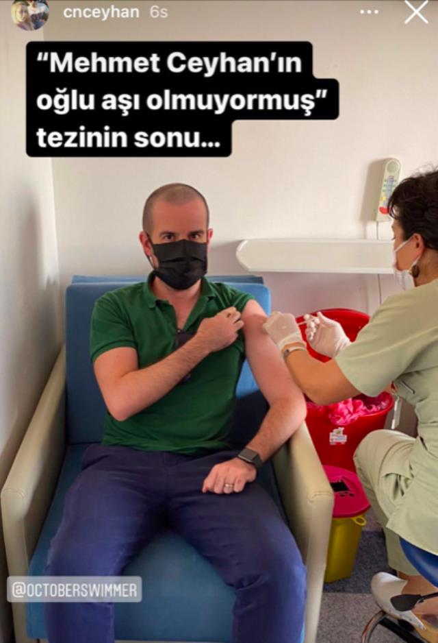 Mehmet Ceyhan'dan 'Oğlu aşı olmadı' iddialarına fotoğraflı yanıt