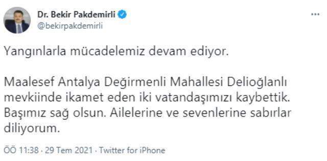 Son Dakika: Antalya'da yaşanan orman yangınlarında hayatını kaybedenlerin sayısı 3'e yükseldi Son Dakika: Antalya'da yaşanan orman yangınlarında hayatını kaybedenlerin sayısı 3'e yükseldi