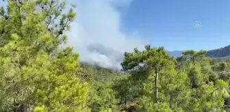 Gazipaşa ilçesindeki orman yangınına müdahale ediliyor