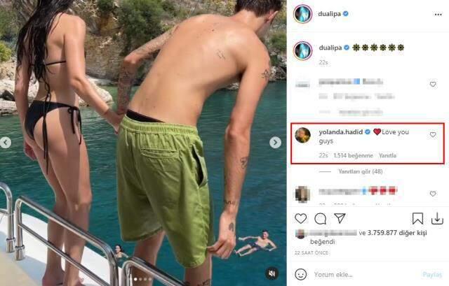 Dua Lipa ile Anwar Hadid el ele denize atladı: Annesinden mesaj geldi