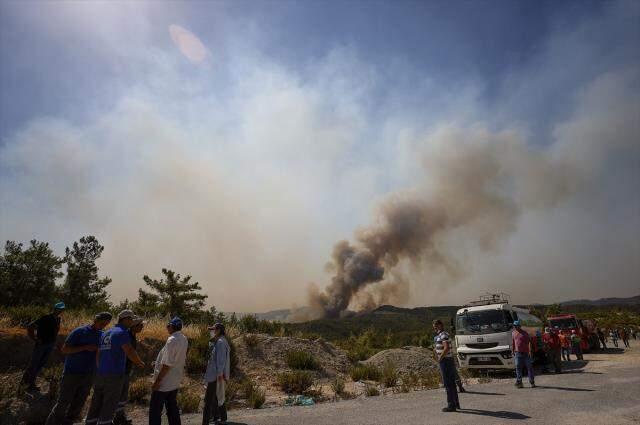 Alevler 20 metreye kadar yükseldi! Manavgat'ta kara yoluna kadar ulaşan yangınla mücadele sürüyor