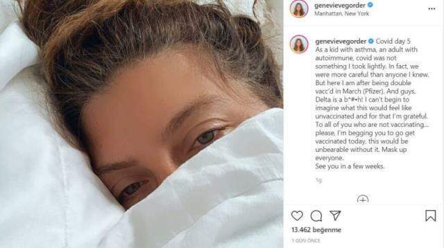 Mart ayında iki doz BioNTech aşısı olan ünlü sunucu Genevieve Gorder'a delta varyantı bulaştı Mart ayında iki doz BioNTech aşısı olan ünlü sunucu Genevieve Gorder'a delta varyantı bulaştı