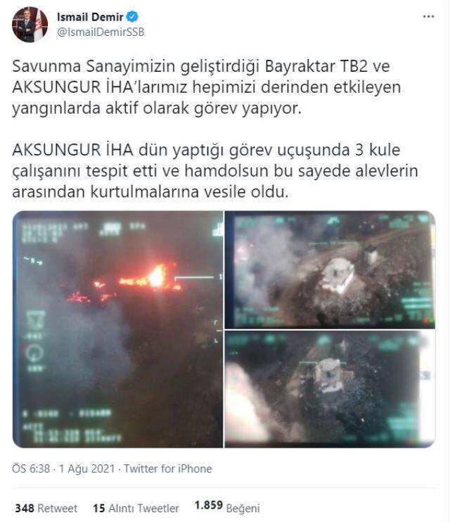Son dakika haberleri | AKSUNGUR İHA sayesinde, yangında fark edilen 3 kule çalışanı alevlerin arasından kurtarıldı Son dakika haberleri | AKSUNGUR İHA sayesinde, yangında fark edilen 3 kule çalışanı alevlerin arasından kurtarıldı