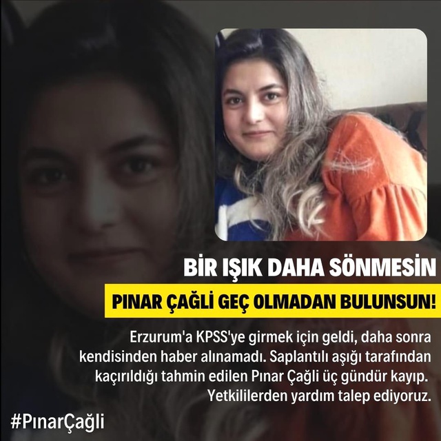 Pınar'dan 3 gündür haber alınamıyor