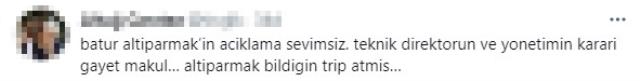 Menajer Batur Altıparmak'ın Caner'in ayrılışına ilişkin yaptığı açıklama Fenerbahçe taraftarının tepkisini çekti