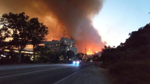 Son Dakika: Milas'taki yangınlarda alevle termik santrale sıçradı, bölgeden patlama sesleri geliyor