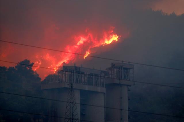 Son Dakika: Milas'taki yangınlarda alevler termik santrale sıçradı, bölgeden siren sesleri geliyor