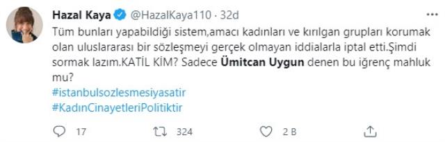 Ünlü isimler, ikinci kez kadın cinayeti iddiasıyla gözaltına alınan Ümitcan Uygun'a tepki gösterdi