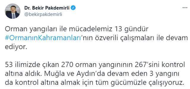 267 yangın kontrol altına alındı, 2 şehirde alevlere müdahale ediliyor! İşte il il son durum 267 yangın kontrol altına alındı, 2 şehirde alevlere müdahale ediliyor! İşte il il son durum