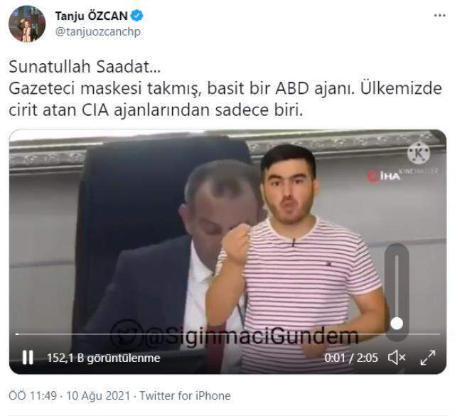 Bolu Belediye Başkanı Tanju Özcan, kendisine hakaret eden Afgan göçmen Saadat için 'köpek' ifadesini kullandı Bolu Belediye Başkanı Tanju Özcan, kendisine hakaret eden Afgan göçmen Saadat için 'köpek' ifadesini kullandı