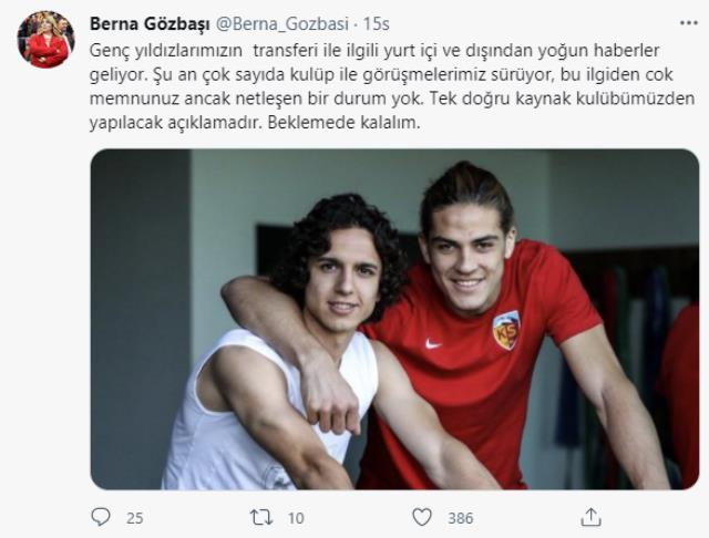 Kayserispor Başkanı Gözbaşı'ndan Emre Demir'in Barcelona'ya transferi hakkında konuştu: Netleşen bir durum yok