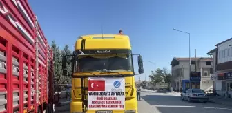 Aksaray'dan yangın bölgesine hayvan yardımı