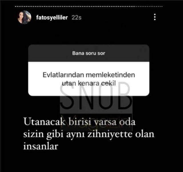 Berdan Mardini'yi aldatan Fatoş Yelliler, Instagram'dan gelen tepkiye sert karşılık verdi