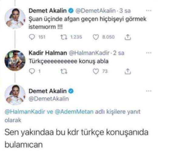 Demet Akalın, yaptığı yazım yanlışını eleştiren takipçisini verdiği tek cümlelik yanıtla susturdu Demet Akalın, yaptığı yazım yanlışını eleştiren takipçisini verdiği tek cümlelik yanıtla susturdu