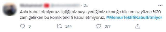 Hükümetin memurlar için önerdiği zam teklifi memnun etmedi! Sosyal medyada tepki yağıyor Hükümetin memurlar için önerdiği zam teklifi memnun etmedi! Sosyal medyada tepki yağıyor