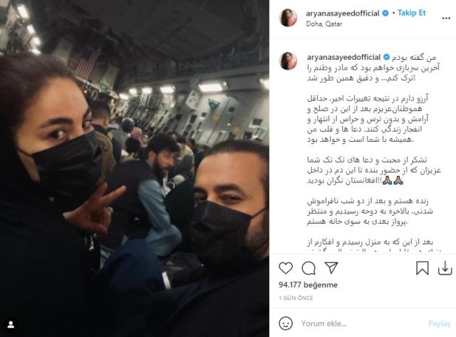 Şarkıcı Aryana Sayeed, Taliban'ın ele geçirdiği Afganistan'dan ayrıldı