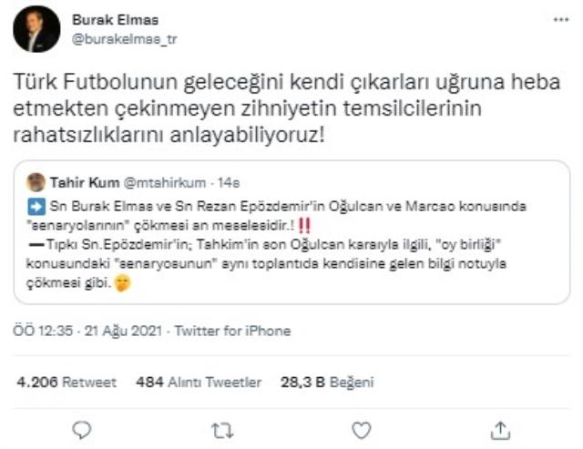 Galatasaray Başkanı Burak Elmas, gazeteci Tahir Kum'la atıştı