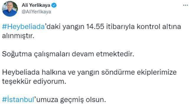 Son Dakika! Heybeliada'da başlayan orman yangını kontrol altına alındı