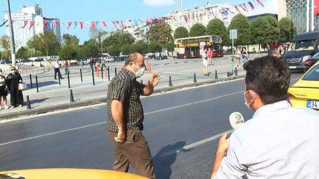 Taksim'de kısa mesafe almayan ve müşteri seçen taksicilere ceza kesildi