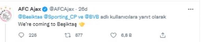 Beşiktaş, Şampiyonlar Ligi'ndeki rakiplerine selam gönderdi