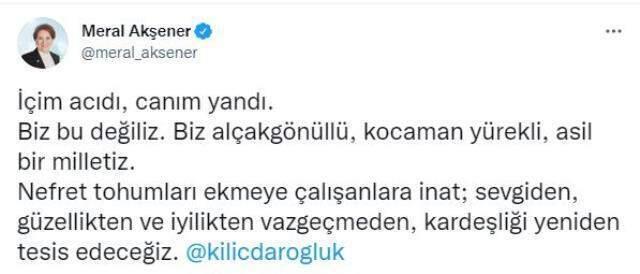 Kılıçdaroğlu'na gösterilen 'Çocuğuma dokunma' tepkisine Akşener sessiz kalmadı: İçim acıdı, canım yandı