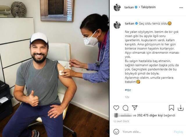 Kuşkularını yenen Tarkan, aylar sonra ilk koronavirüs aşısını yaptırdı