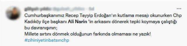 Son dakika: CHP'li başkan, Cumhurbaşkanı Erdoğan'ın mesajına sırtını döndü