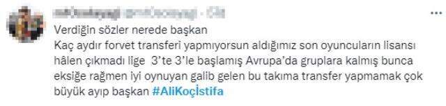 Transfer gelmeyince ortalık yangın yerine döndü! Vitor Pereira'ya sahip çıkan taraftarlar, Ali Koç'u istifaya davet etti Transfer gelmeyince ortalık yangın yerine döndü! Vitor Pereira'ya sahip çıkan taraftarlar, Ali Koç'u istifaya davet etti