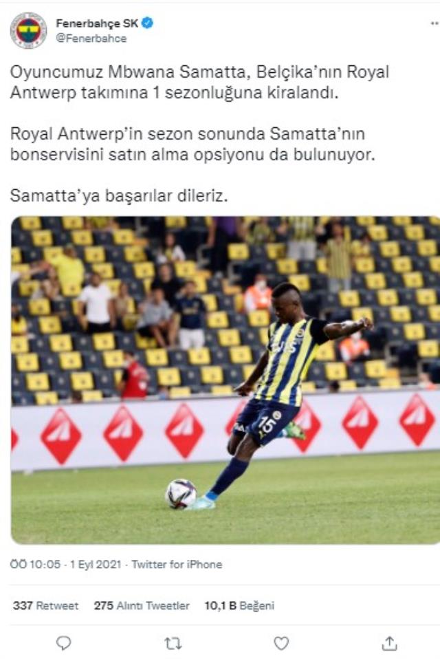 Samatta'nın Fenerbahçe'den ayrılması taraftarları memnun etti
