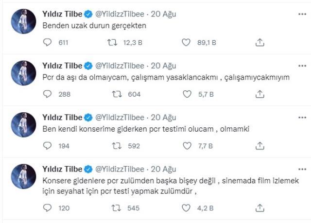 Aşı olmayı ve test yaptırmayı kabul etmeyen Yıldız Tilbe'nin Kıbrıs konseri iptal edildi Aşı olmayı ve test yaptırmayı kabul etmeyen Yıldız Tilbe'nin Kıbrıs konseri iptal edildi