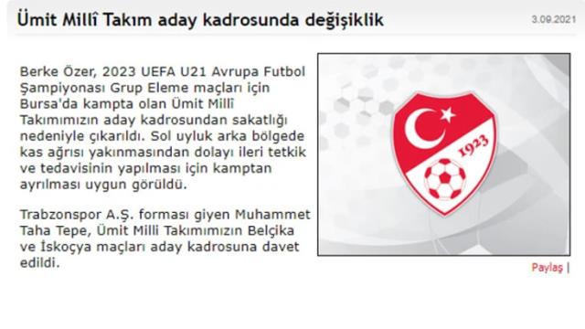 Fenerbahçe'de kale alarm veriyor! Milli Takım'a giden Berke'den kötü haber