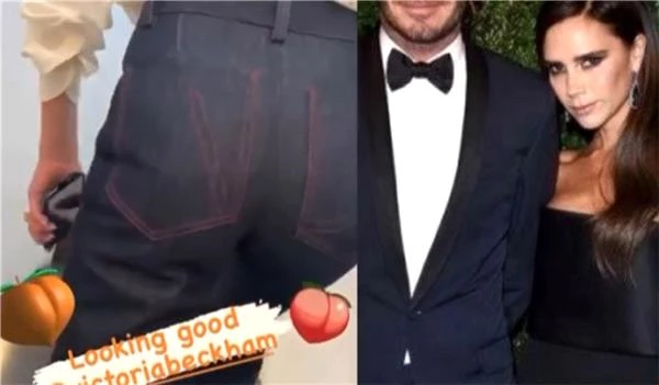 Victoria Beckham, eşi David Beckham'ın kalçasını paylaştı