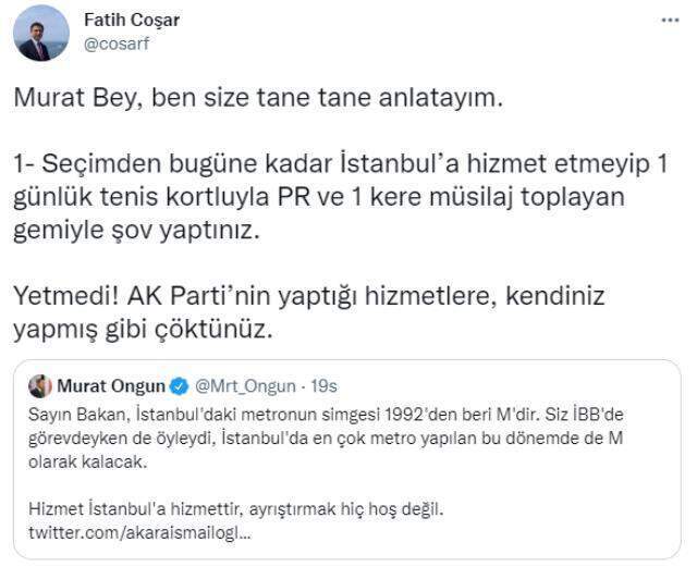 Bakan Karaismailoğlu'ndan İstanbul'da metronun simgesinin değiştirilmesine ilk yorum: Emek hırsızlığı yapılmamalı