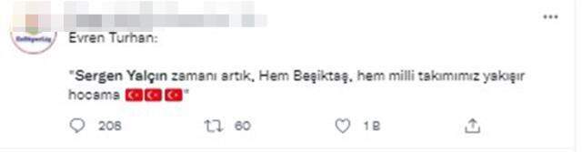 Şenol Güneş'in istifasını, Sergen Yalçın'ın Milli Takım'ın başına geçmesini istiyor Şenol Güneş'in istifasını, Sergen Yalçın'ın Milli Takım'ın başına geçmesini istiyor