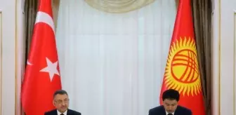 Cumhurbaşkanı Yardımcısı Oktay, Kırgızistan Bakanlar Kurulu Başkanı Maripov ile ortak basın toplantısında konuştu