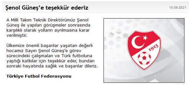 Son Dakika! Milli Takım Teknik Direktörü Şenol Güneş ile yollar ayrıldı