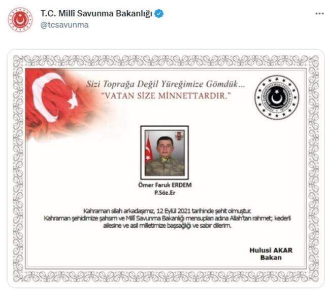 Son Dakika! Pençe Şimşek bölgesinde açılan taciz ateşinde bir askerimiz şehit oldu, bir askerimiz yaralandı Son Dakika! Pençe Şimşek bölgesinde açılan taciz ateşinde bir askerimiz şehit oldu, bir askerimiz yaralandı
