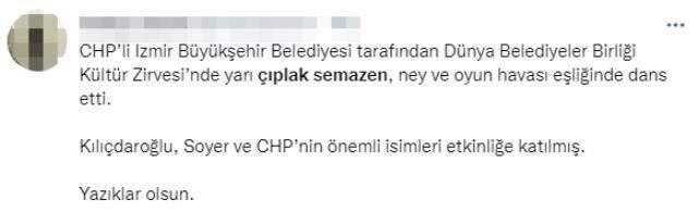 İzmir'deki 'semazen' temalı üstü çıplak dans gösterisine tepki