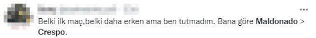 Crespo, Fenerbahçe taraftarına Maldonado'yu hatırlattı! İlk maçında tepki çekti