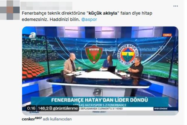 A Spor yorumcusu, Vitor Pereira için 'küçük aklıyla' ifadesini kullandı, taraftar ayaklandı