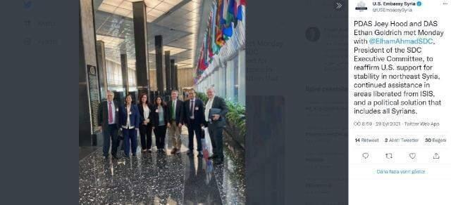 ABD'den skandal fotoğraf! Terör örgütü üyeleriyle resmi temasta bulunmuşlar