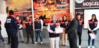 Gönüllü itfaiyeciler sertifikalarını aldı