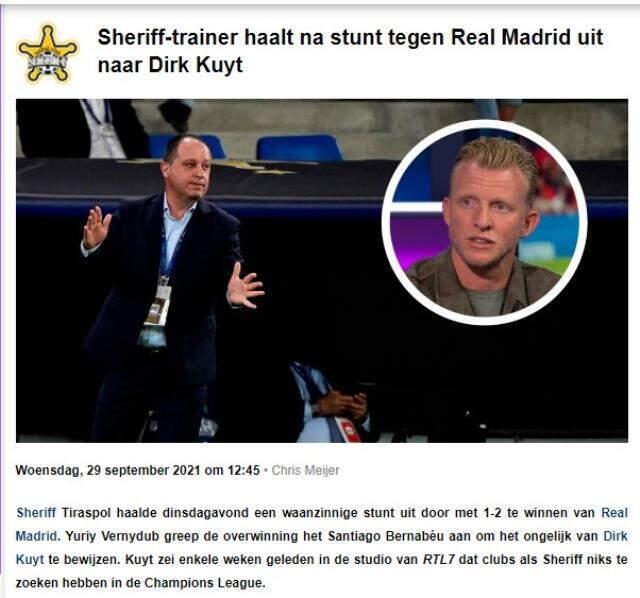 Sheriff'le dalga geçen Fenerbahçeli Kuyt, tarihi ayar yedi! Çok ağır cevap