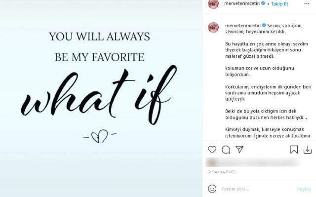 Fatih Terim'in kızı Merve Terim Çetin, karnındaki çocuğunu kaybetti